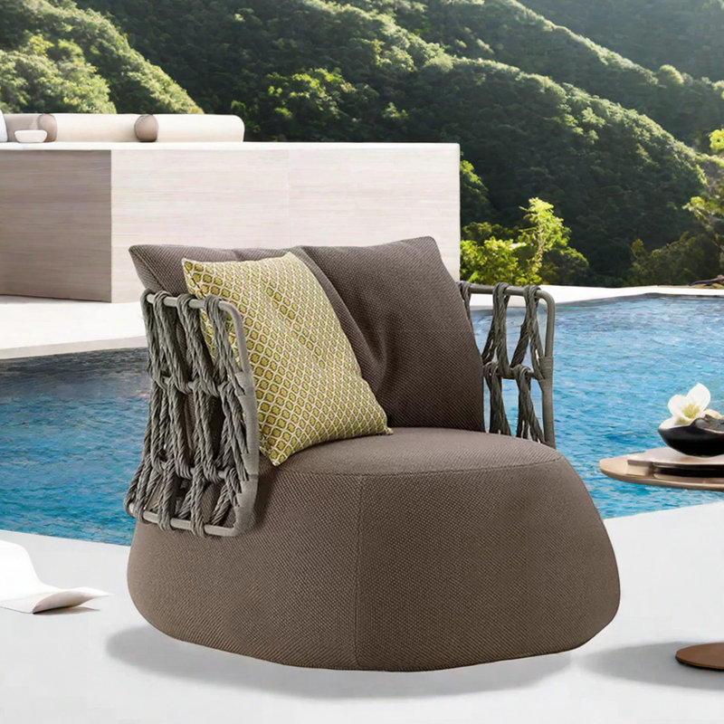 Bay Isle Home™ Aftab Fabric Outdoor Lounge Chair | Wayfair